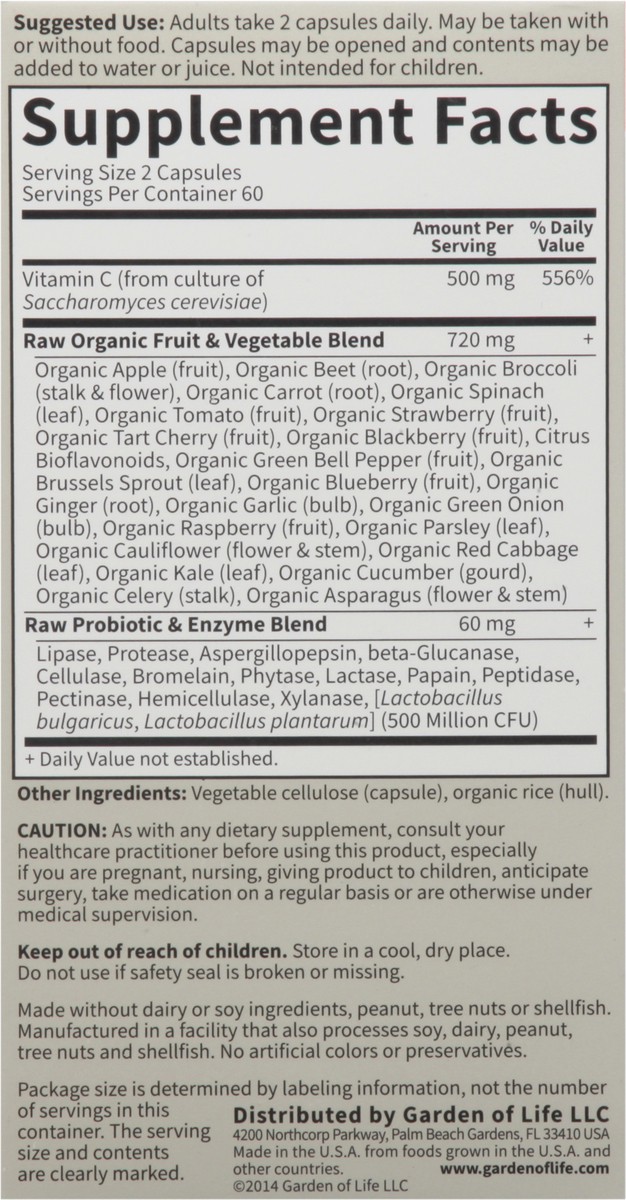 slide 8 of 14, Vitamin Code Vegan Capsules Raw Vitamin C 120 Capsules 120 ea, 120 ct