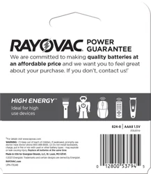 Rayovac High Energy AAA Batteries 8 Pack