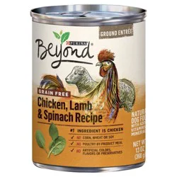 Purina Beyond Chicken, Lamb and Spinach Ground Natural Grain Free Wet Dog Food with Added Vitamins and Minerals