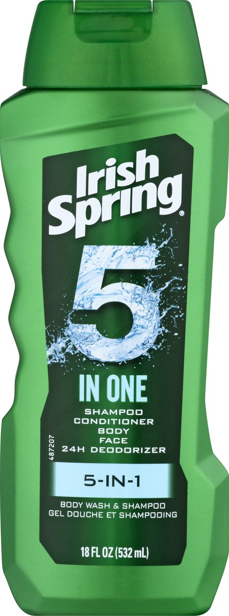 slide 12 of 12, Irish Spring Colgate Irish Spring Body Wash & Shampoo, 5-In-1, 18 oz