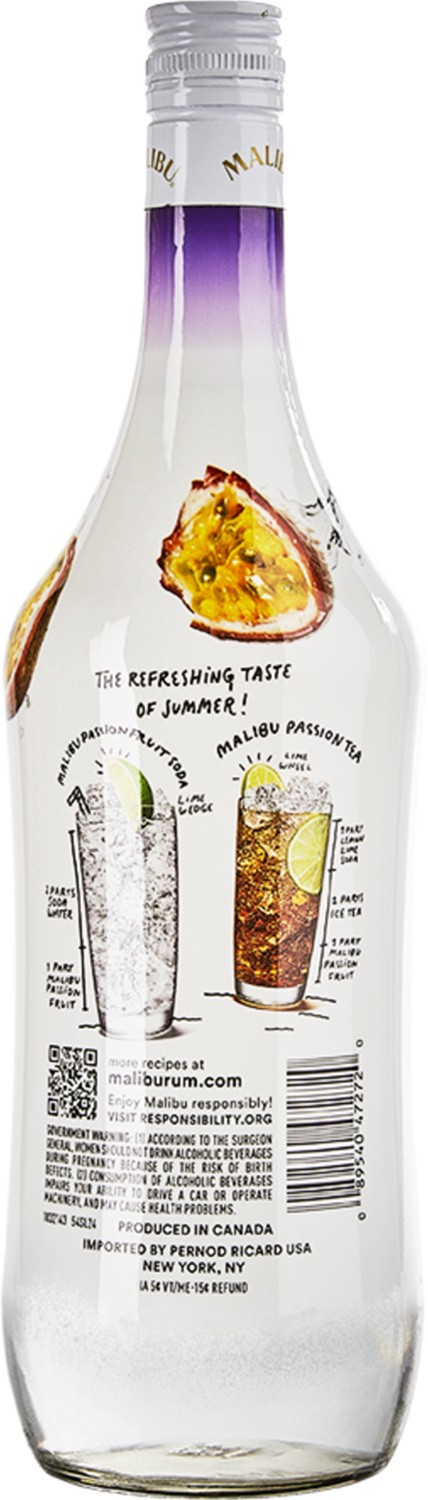 slide 2 of 7, Malibu Passion Fruit Rum, 750 ml