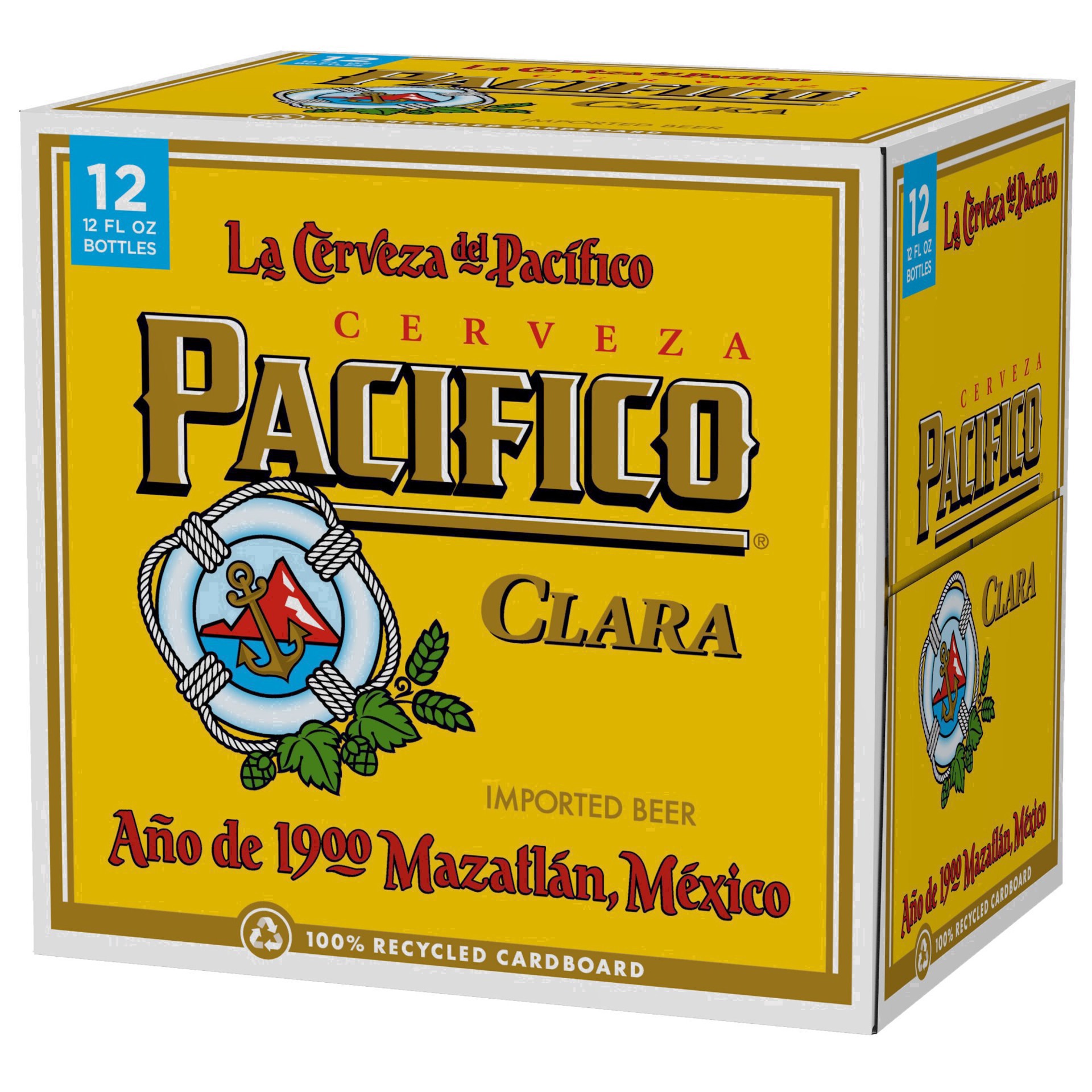 slide 73 of 79, Pacifico Clara Mexican Lager Import Beer, 12 pk 12 fl oz Bottles, 4.4% ABV, 144 fl oz