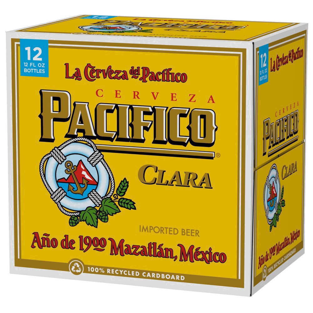 slide 44 of 79, Pacifico Clara Mexican Lager Import Beer, 12 pk 12 fl oz Bottles, 4.4% ABV, 144 fl oz