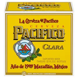 Pacifico Clara Mexican Lager Beer, 12 pk 12 fl oz Bottles, 4.4% ABV