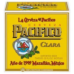 Pacifico Clara Mexican Lager Beer, 12 pk 12 fl oz Bottles, 4.4% ABV