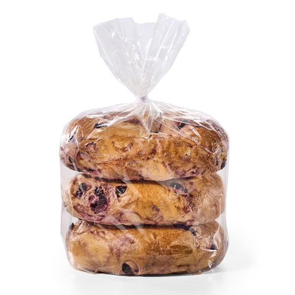 slide 1 of 1, Hy-Vee Blueberry Bagels 3 Count, 4 ct; 3.75 oz