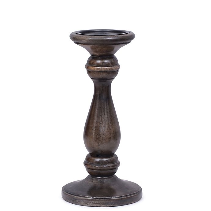 slide 1 of 1, Pfaltzgraff Elements Wood Candle Holder, 11 in