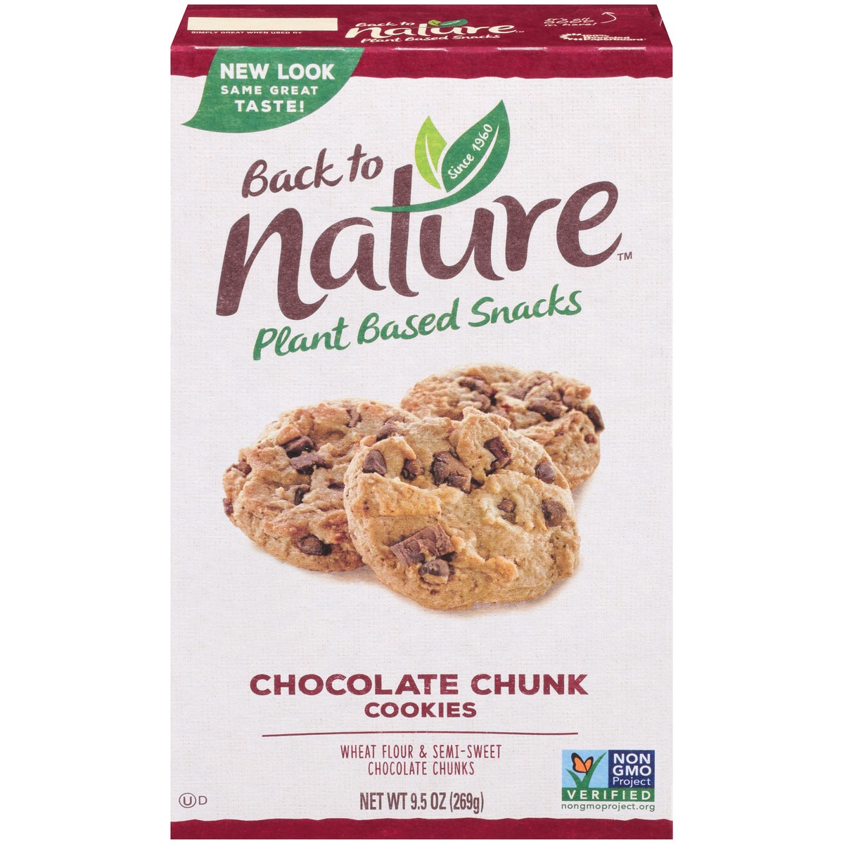 slide 1 of 9, Back to Nature Chocolate Chunk Cookies, 9.5 oz