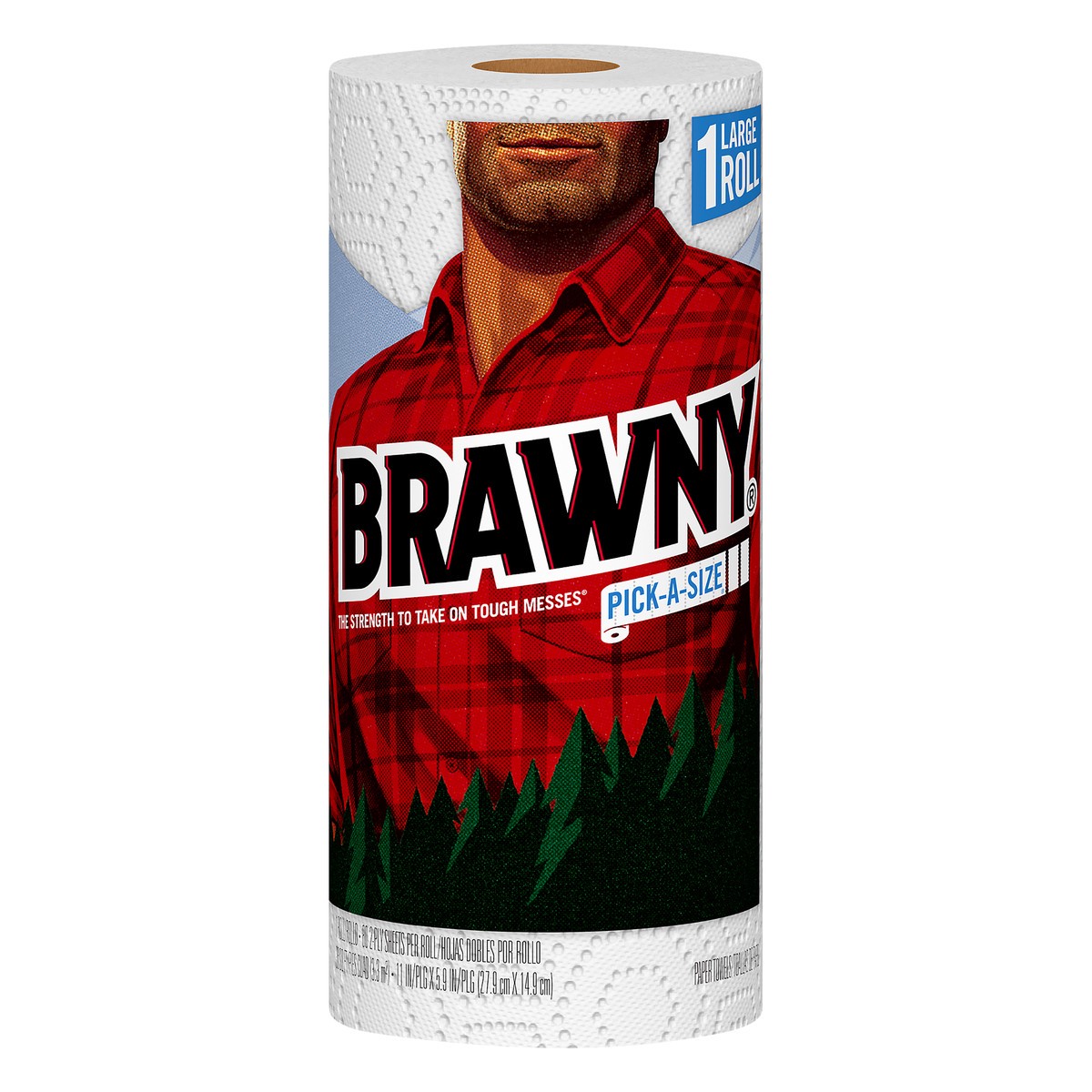 slide 3 of 5, Brawny Large Roll Pick-A-Size 2-Ply Paper Towels 1 ea, 1 ct