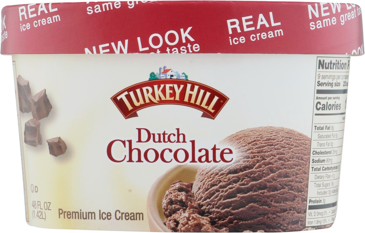 slide 8 of 9, Turkey Hill Premium Dutch Chocolate Ice Cream 48 fl oz, 48 fl oz