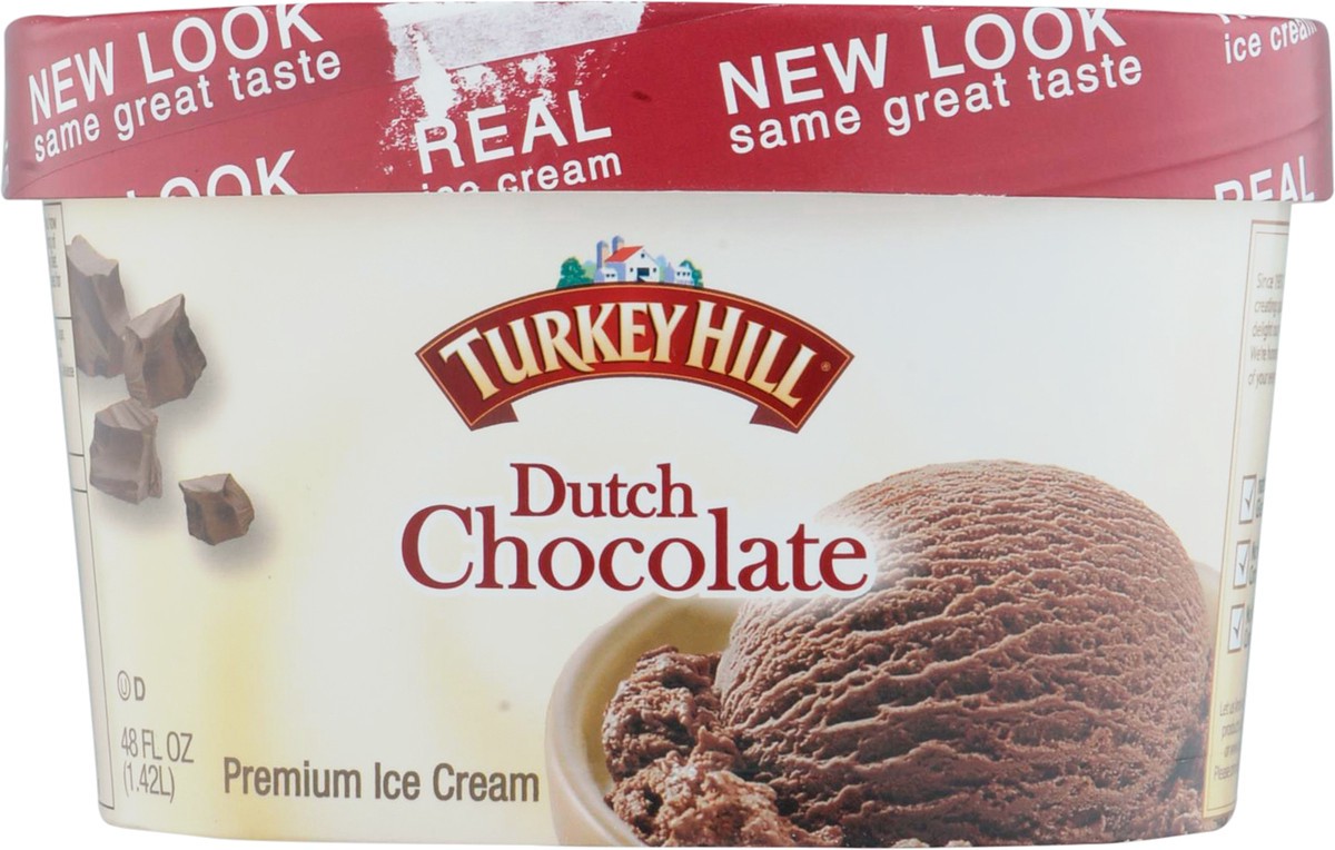 slide 3 of 9, Turkey Hill Premium Dutch Chocolate Ice Cream 48 fl oz, 48 fl oz