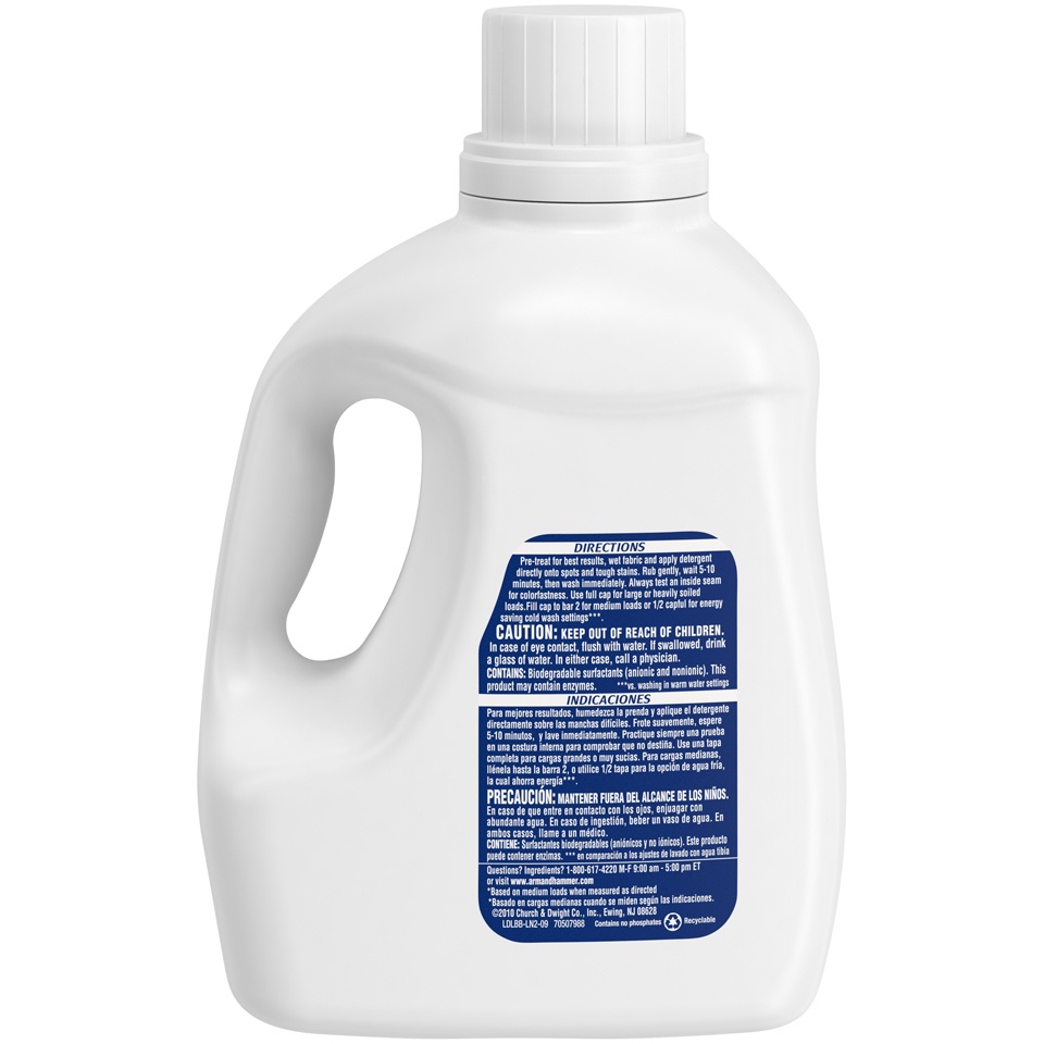 slide 4 of 4, ARM & HAMMER OxiClean Stain Fighters Sensitive Skin Laundry Detergent, 122.5 fl oz