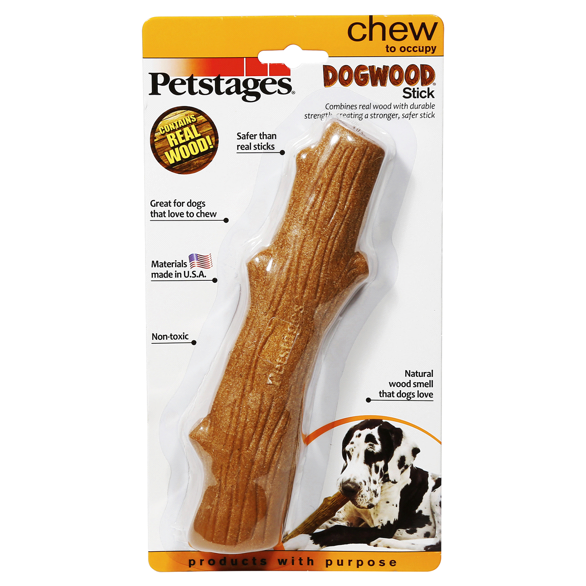 slide 1 of 9, Petstages Dogwood Stick Dog Chew Toy, X-Large, LG