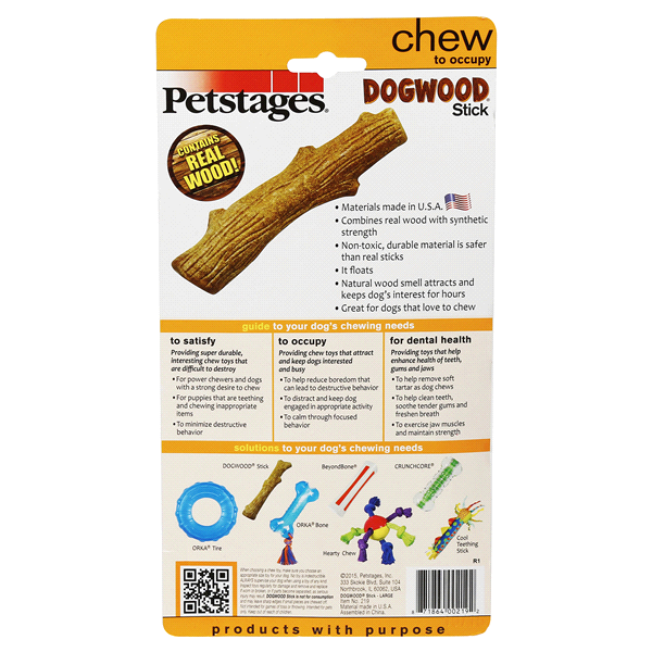 slide 8 of 9, Petstages Dogwood Stick Dog Chew Toy, X-Large, LG