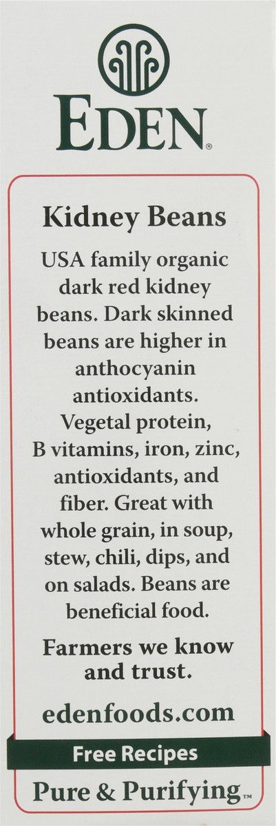 slide 7 of 9, Eden Foods Organic Kidney Beans 16 oz, 16 oz