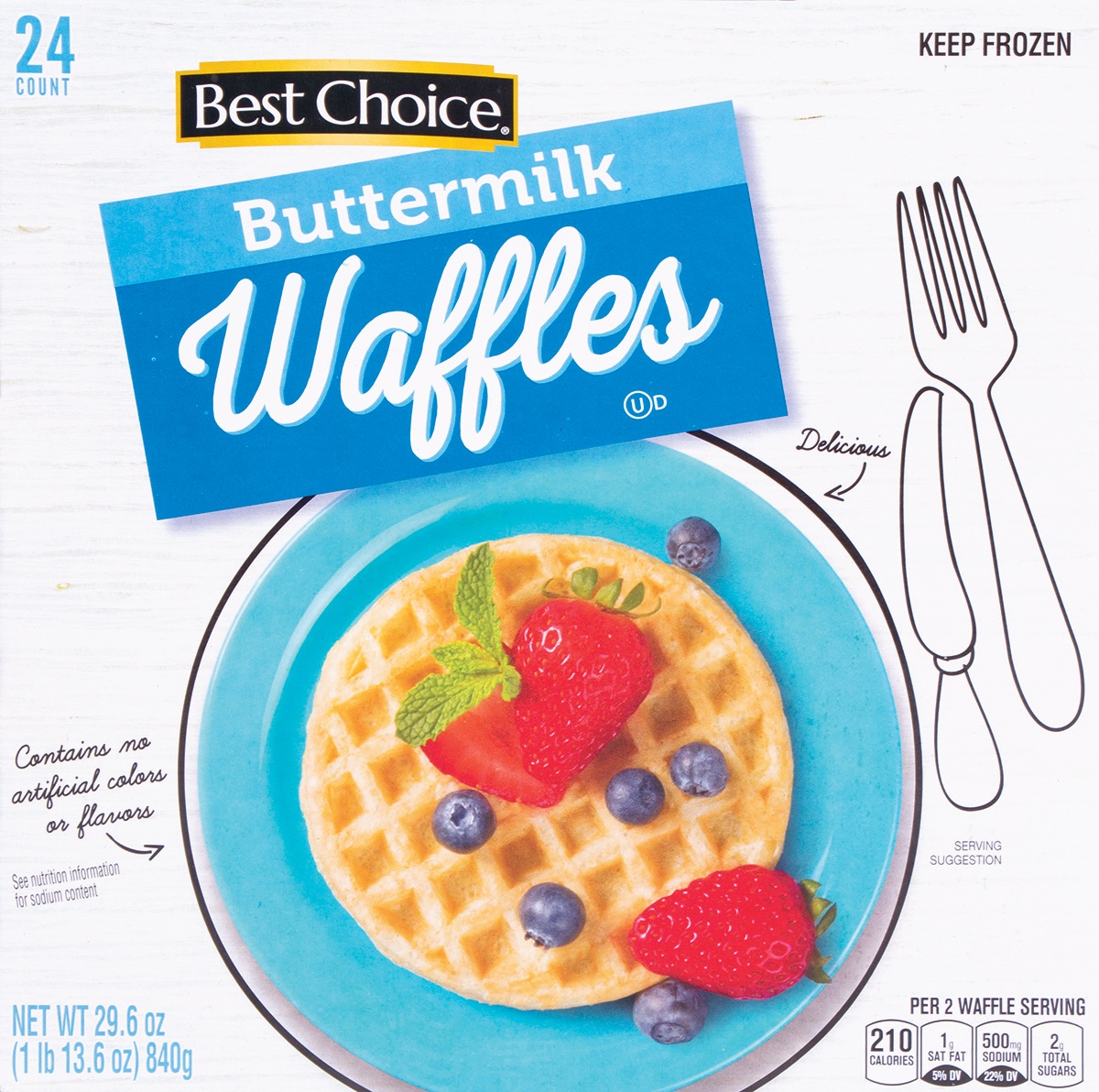 slide 1 of 1, Best Choice Buttermilk Waffles, 29.7 oz