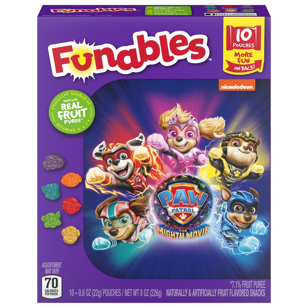 slide 1 of 3, Funables 05567 157861 Paw Patrol Fruit Snacks 10 ct, 10 ct