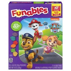Funables Paw Patrol Fruit Flavored Snacks 10 - 0.8 oz Pouches