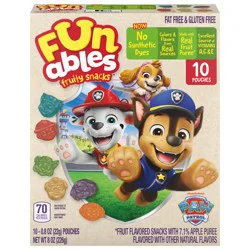 Funables Paw Patrol Fruit Flavored Snacks 10 - 0.8 oz Pouches