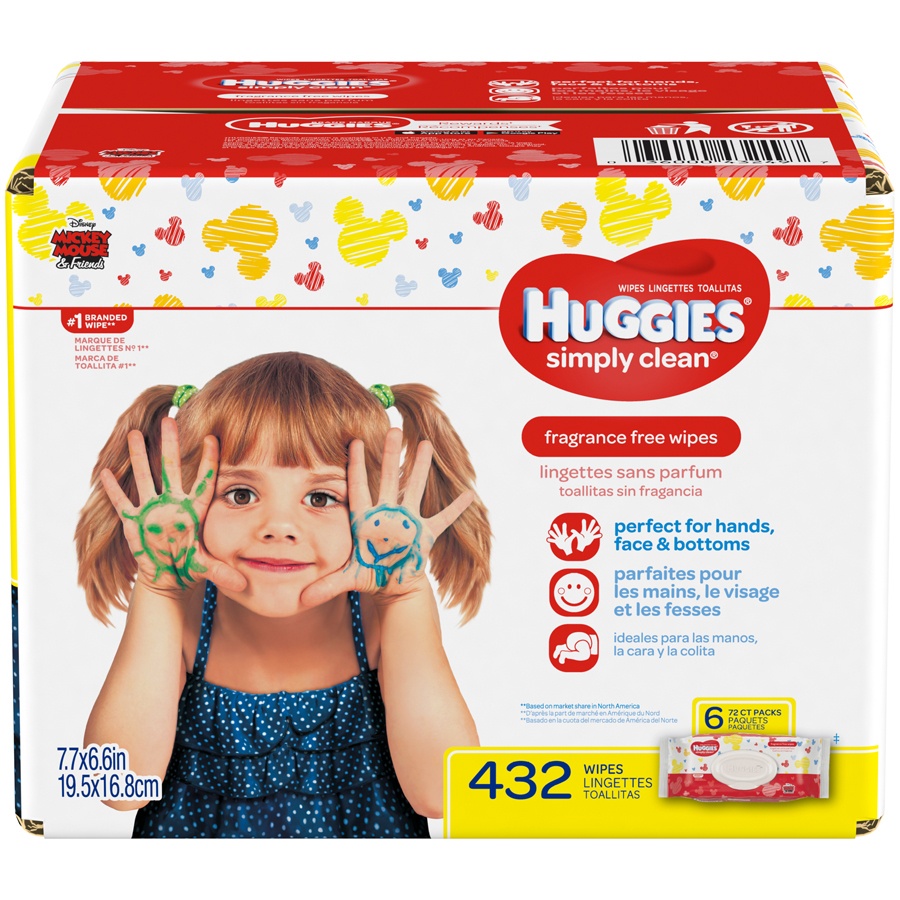 slide 1 of 3, Huggies Simply Clean Baby Wipes, Soft Pack, 432 ct