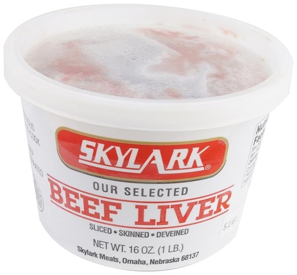 slide 1 of 1, Skylark Sliced Beef Liver, 16 oz