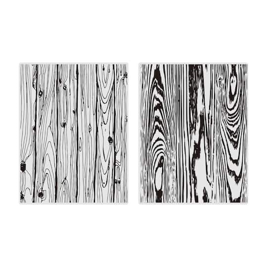 slide 1 of 5, Wood Pattern Embossing Folders Set By Recollections, 4.25 in x 5.5 in