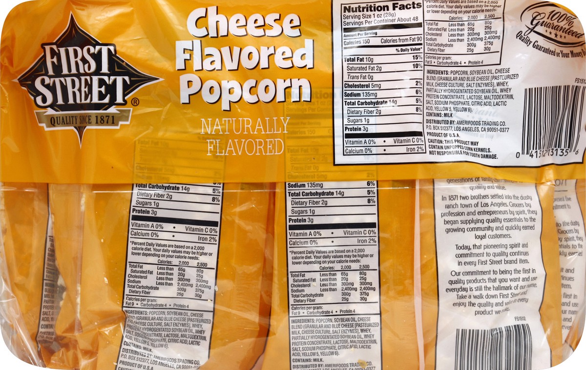 slide 3 of 6, First Street Cheese Popcorn, 24 ct