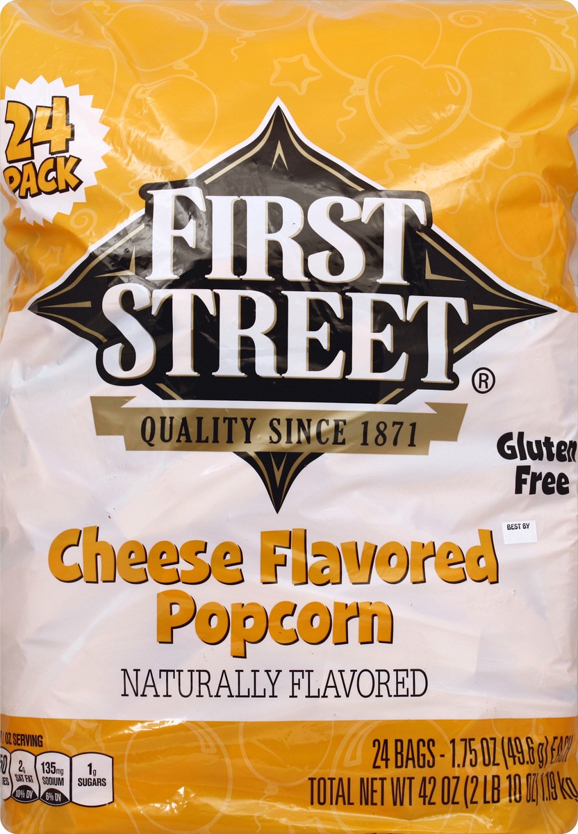 slide 4 of 6, First Street Cheese Popcorn, 24 ct