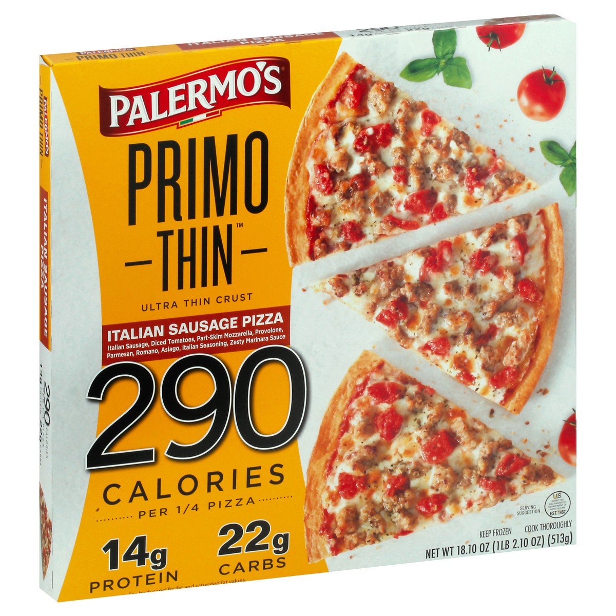 slide 8 of 9, Palermo's Primo Thin Ultra Thin Crust Italian Sausage Pizza 18.1 oz, 18.1 oz