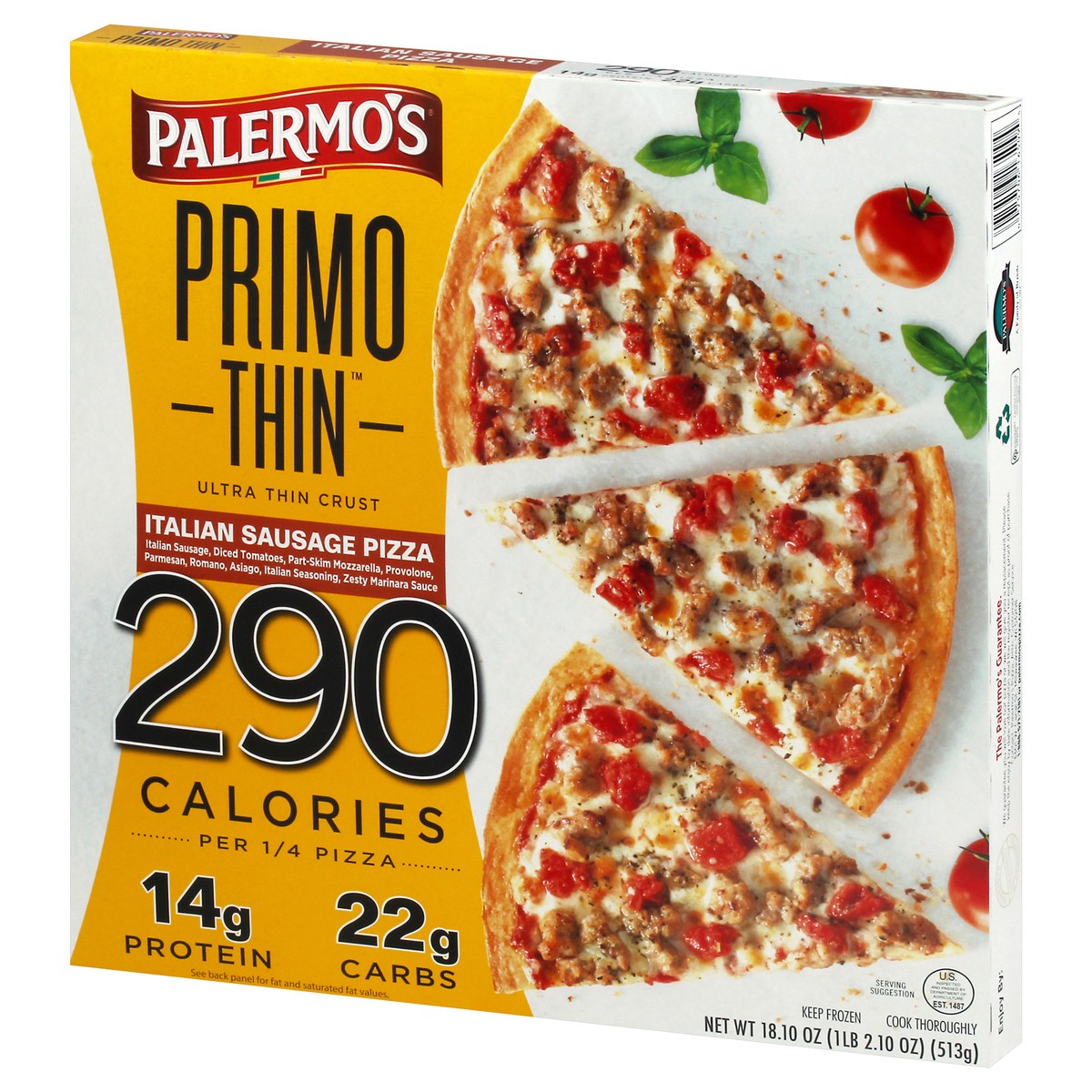 slide 2 of 9, Palermo's Primo Thin Ultra Thin Crust Italian Sausage Pizza 18.1 oz, 18.1 oz