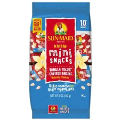 Sun-Maid Mini-Snacks Vanilla Yogurt Covered Raisins 10-Count Bag/.5oz Cartons