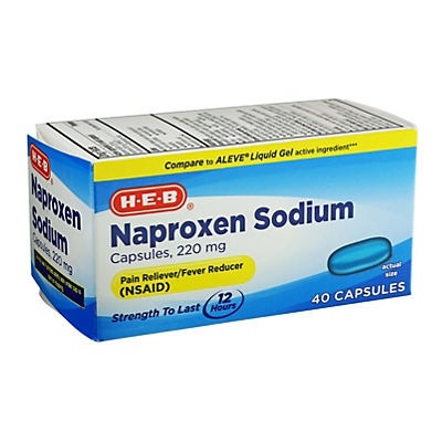 slide 1 of 1, H-E-B Naproxen Sodium Caplets&nbsp;, 40 ct