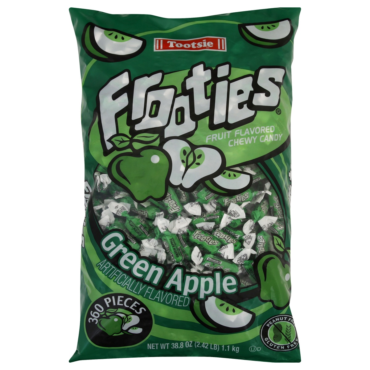 slide 1 of 1, Frooties Green Apple Chewy Candy 360 ea, 360 ct