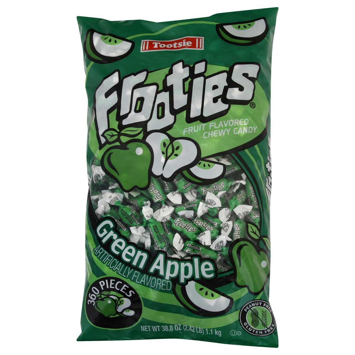 slide 9 of 13, Frooties Green Apple Chewy Candy 360 ea, 360 ct