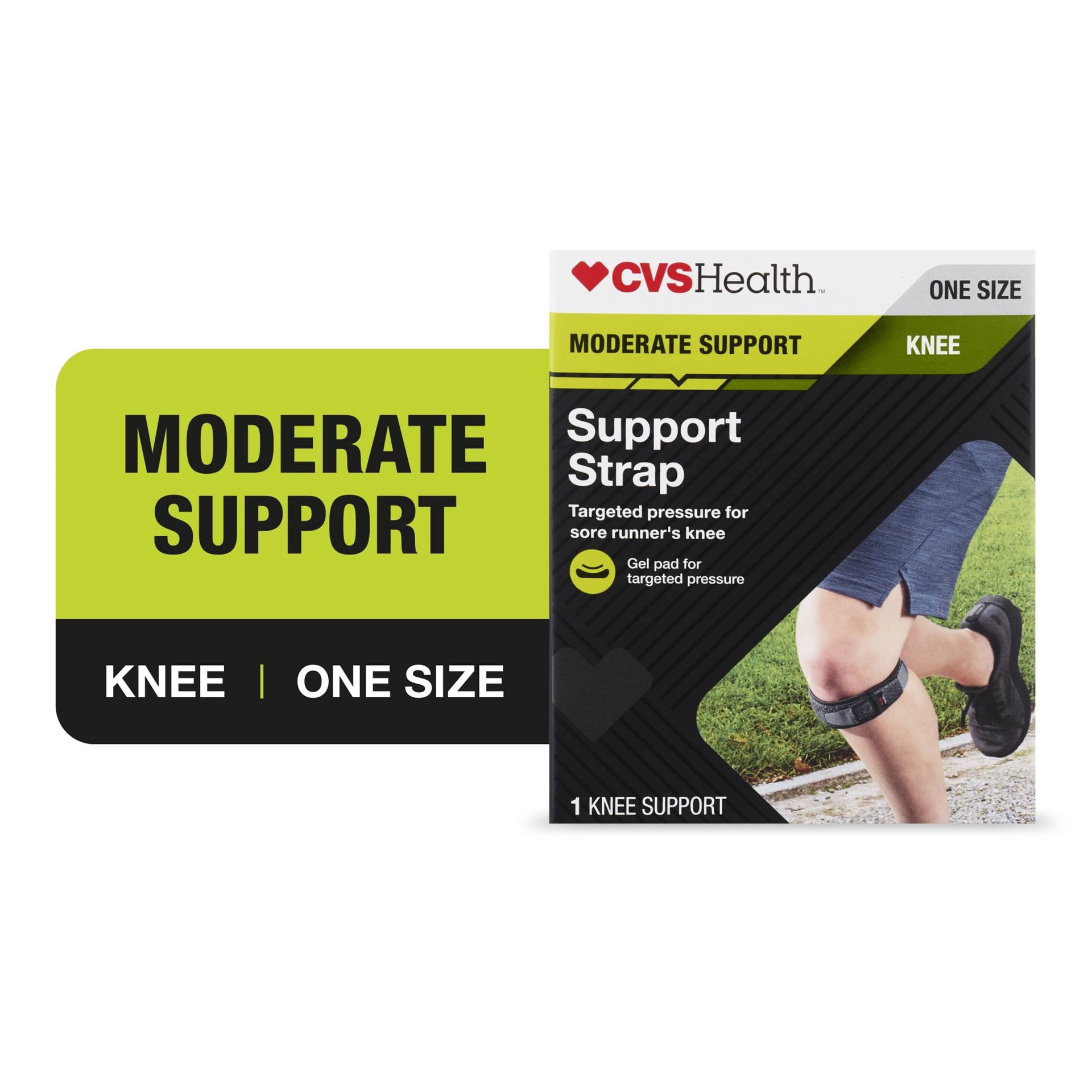 slide 1 of 1, CVS Health Moderate Support Knee Support Strap, 1 ct