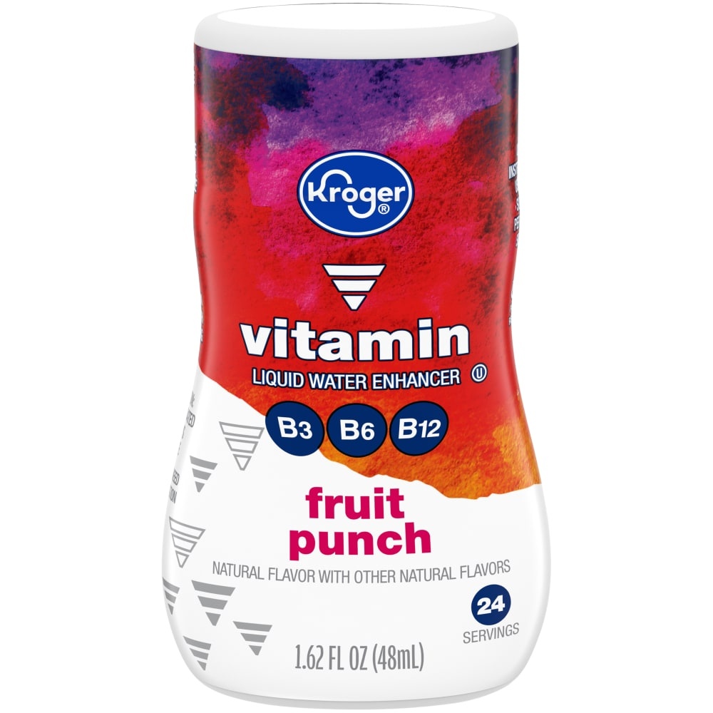 slide 1 of 1, Kroger\U00Ae Fruit Punch Vitamin Liquid Water Enhancer - 1.62 fl oz, 1.62 fl oz