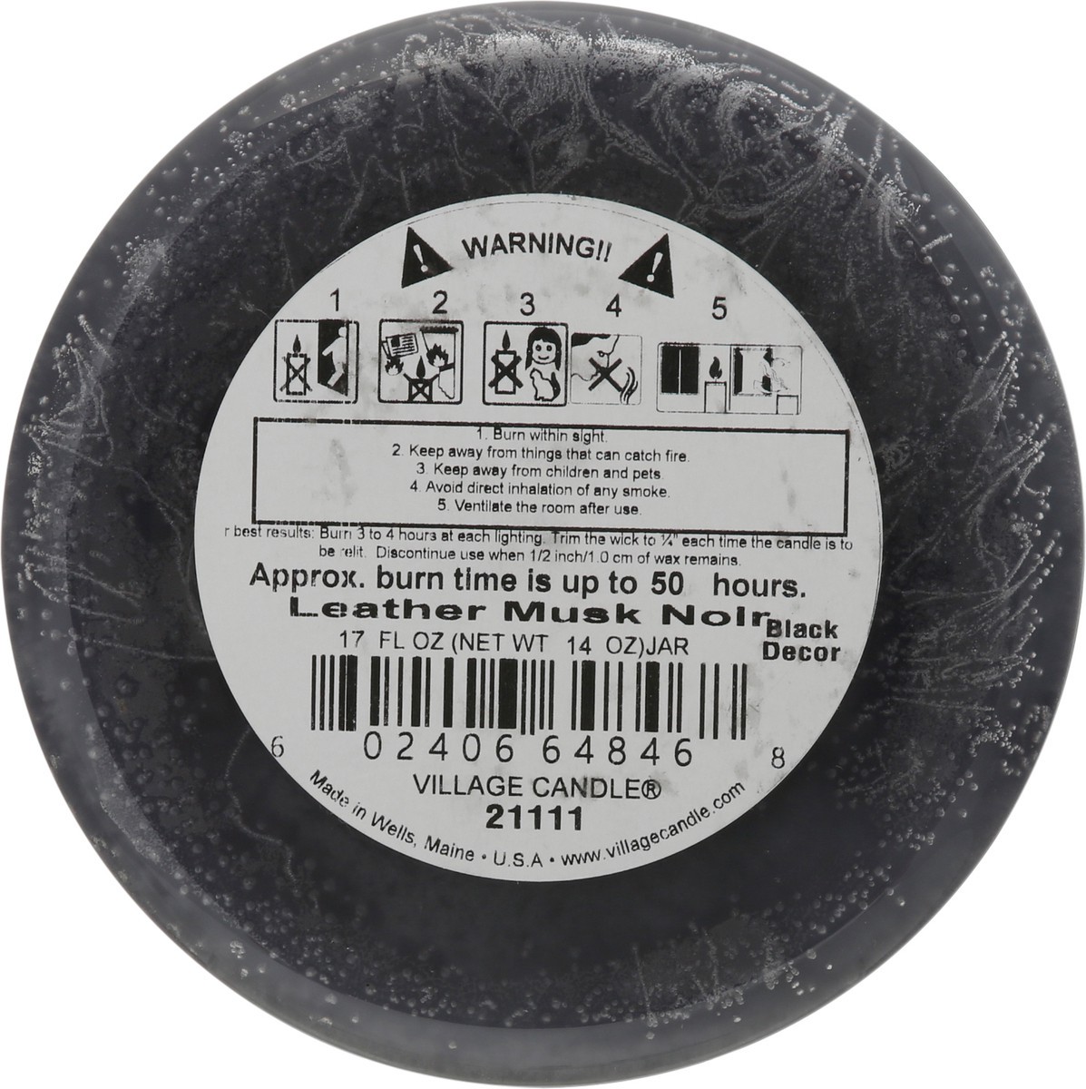 slide 4 of 9, Village Candle Gentlemen's Collection By Village Candle Leather & Musk Noir Candle, 14 oz