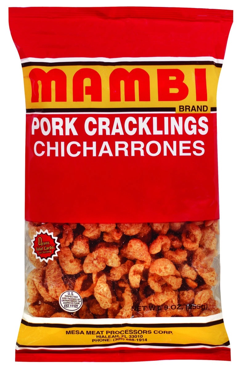 slide 1 of 1, Mambi Pork Cracklings 8.5 oz, 9 oz