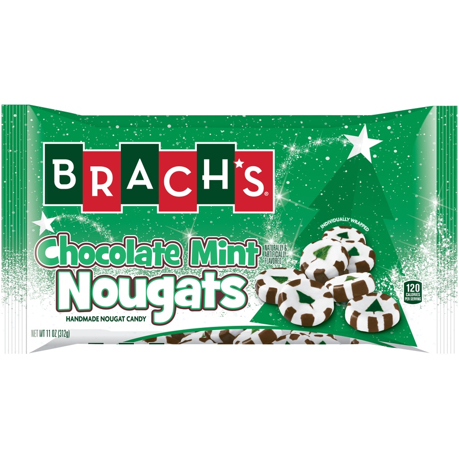 slide 1 of 2, Brach's Chocolate Mint Nougats Bag, 11 oz