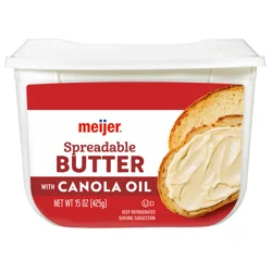 Meijer Spreadable Butter With Canola Oil, 15 Oz