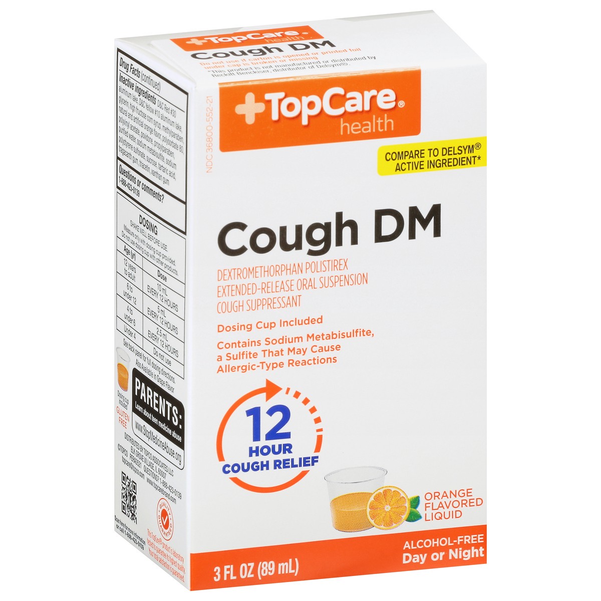 slide 7 of 10, TopCare Health Liquid Orange Flavored Cough DM 3 fl oz, 3 fl oz