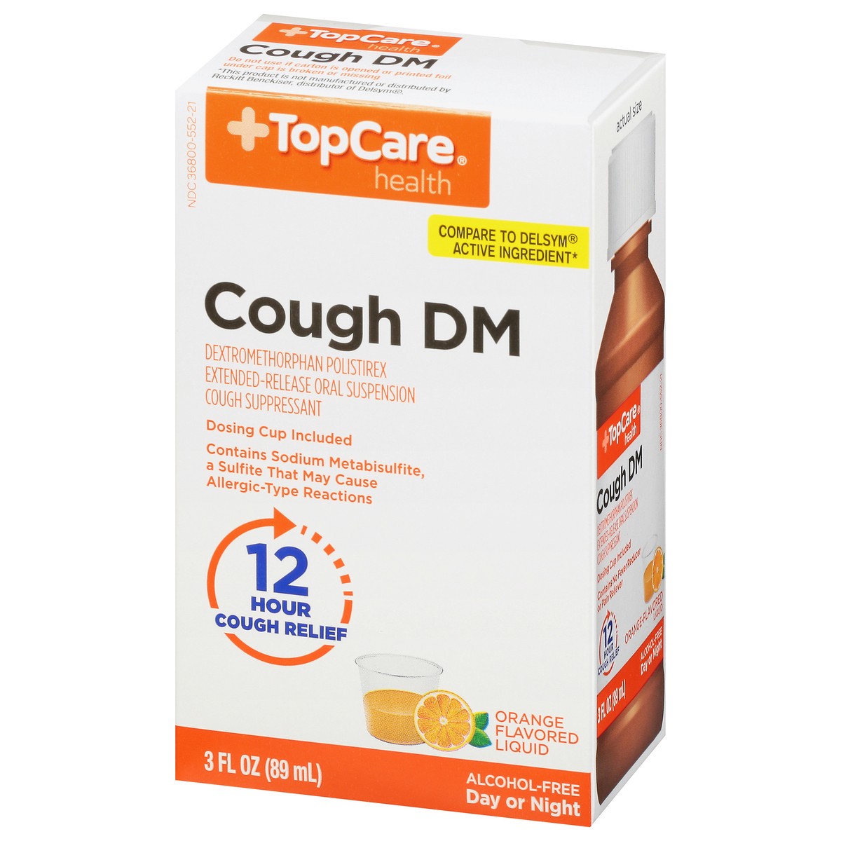 slide 10 of 10, TopCare Health Liquid Orange Flavored Cough DM 3 fl oz, 3 fl oz