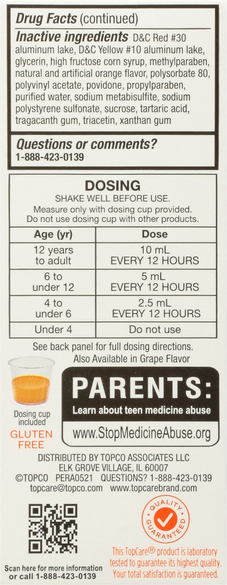 slide 6 of 10, TopCare Health Liquid Orange Flavored Cough DM 3 fl oz, 3 fl oz