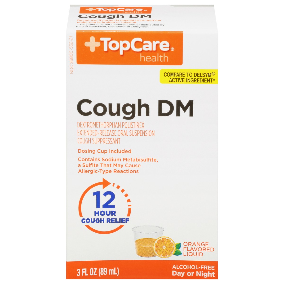 slide 5 of 10, TopCare Health Liquid Orange Flavored Cough DM 3 fl oz, 3 fl oz