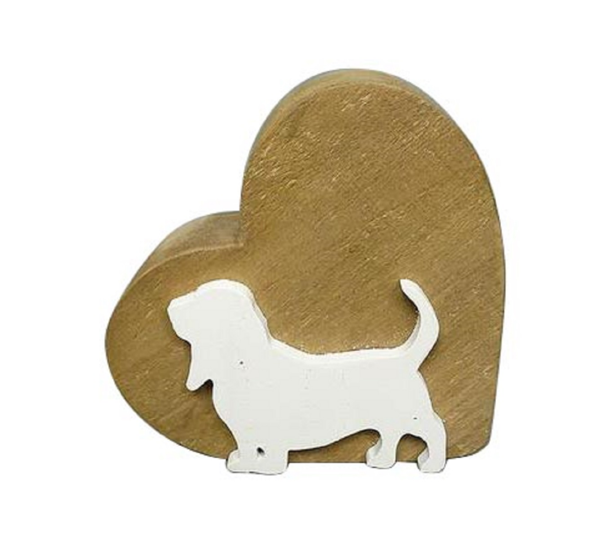 slide 1 of 4, Room & Retreat Rr Pet Paw Heart Shape Tabletop Decor, 5 in