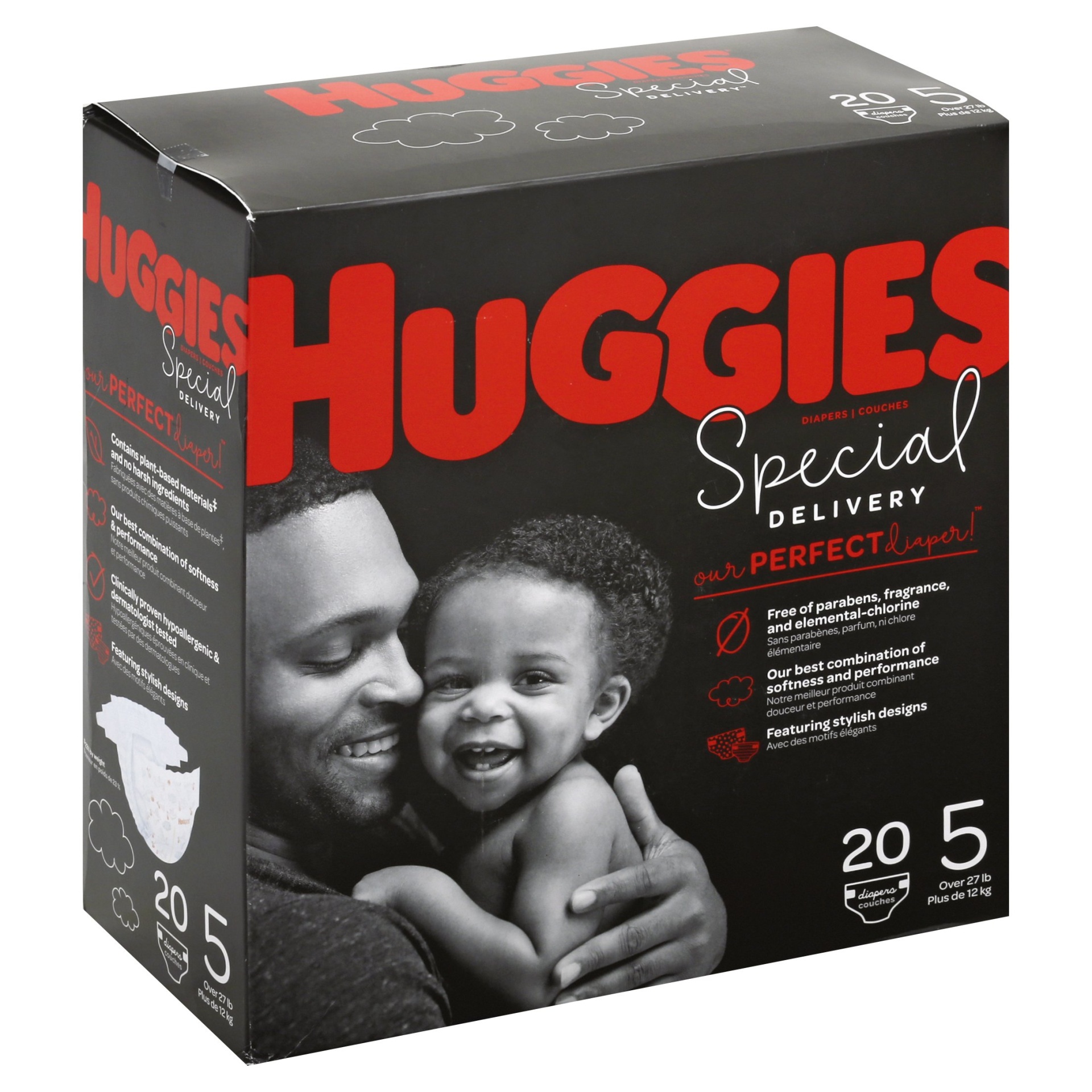 slide 1 of 1, Huggies Special Delivery Diapers, Size 5, 20 ct