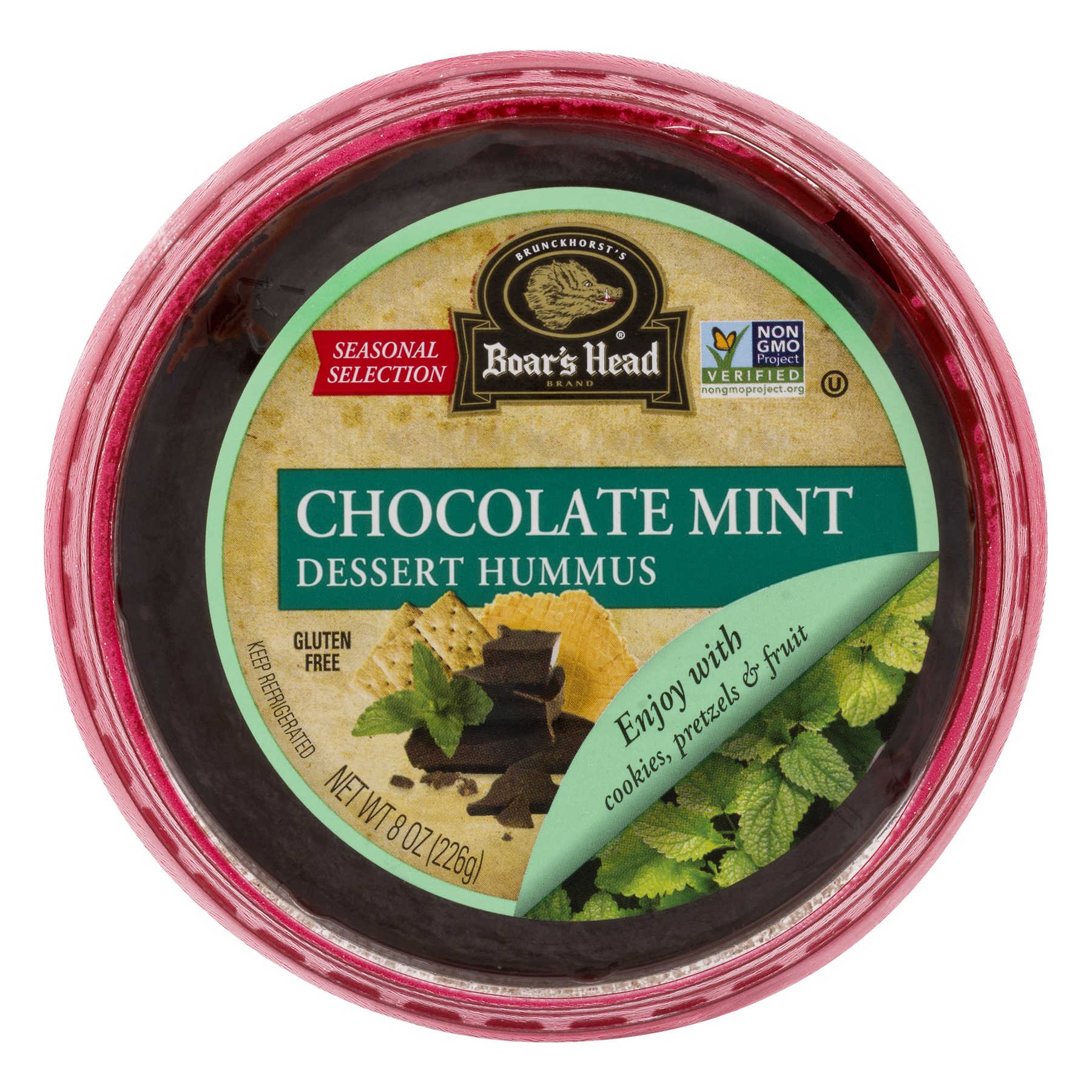 slide 1 of 1, Boar's Head Chocolate Mint Hummus, 8 oz