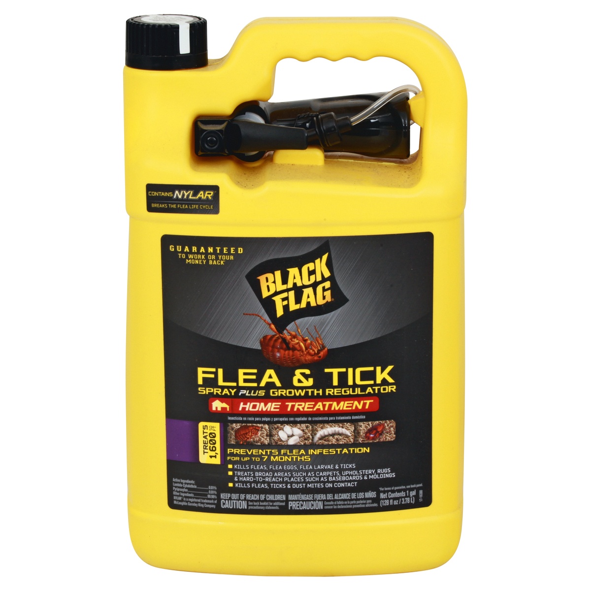 Black Flag Flea & Tick Spray Plus Growth Regulator Home Treatment 1 gal