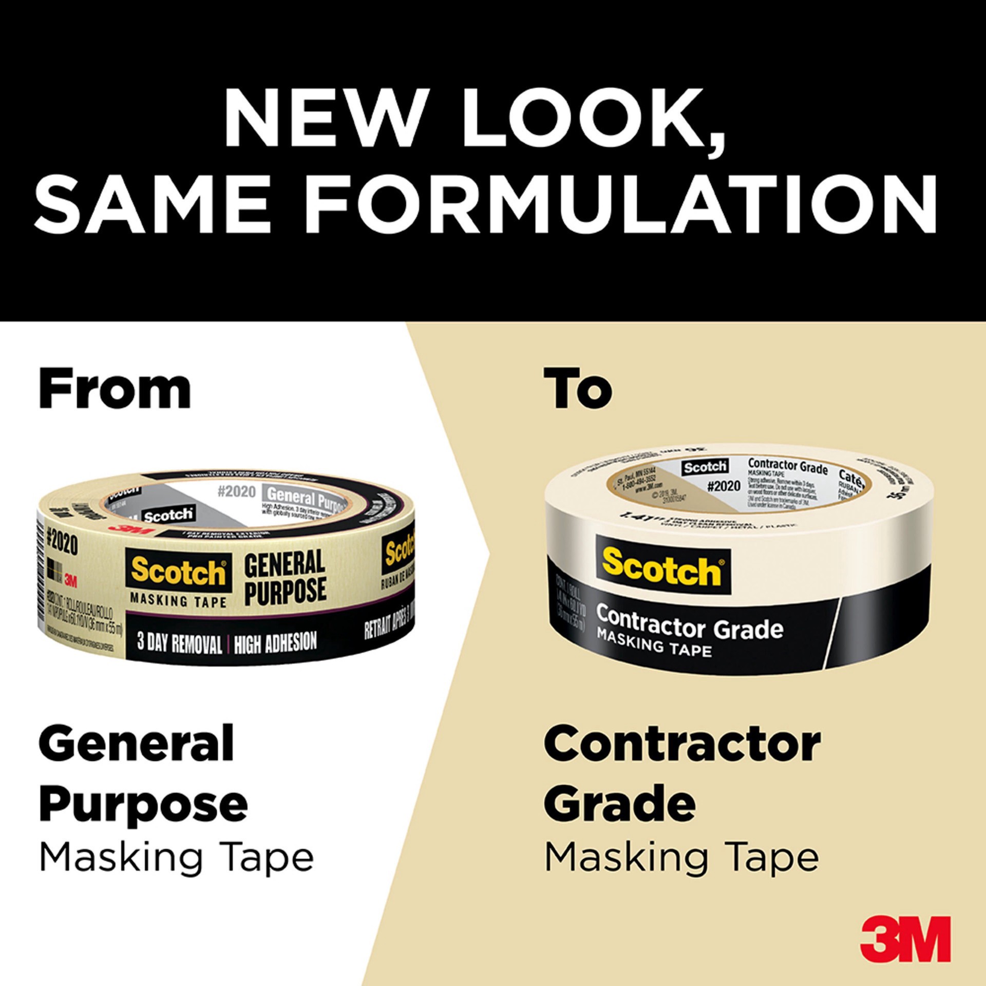 slide 4 of 6, 3M Scotch Contractor Grade Masking Tape 1 ea, 60.1 yd