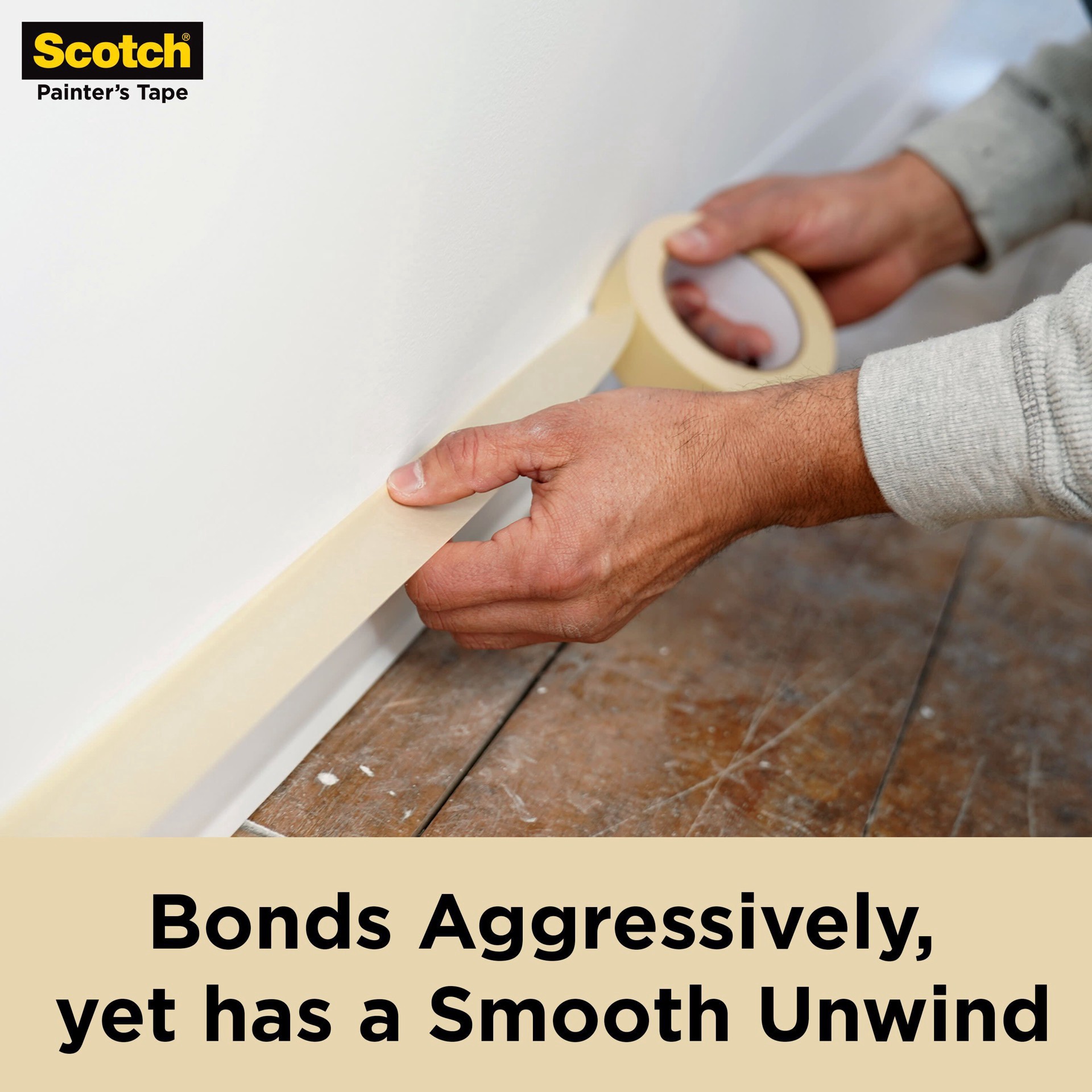 slide 5 of 6, 3M Scotch Contractor Grade Masking Tape 1 ea, 60.1 yd